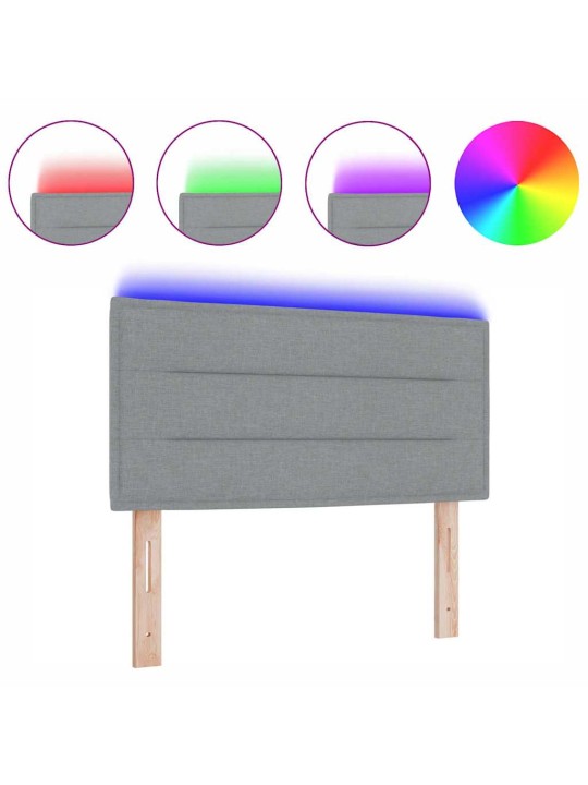 LED tuledega voodipeats helehall 100 cm kangas