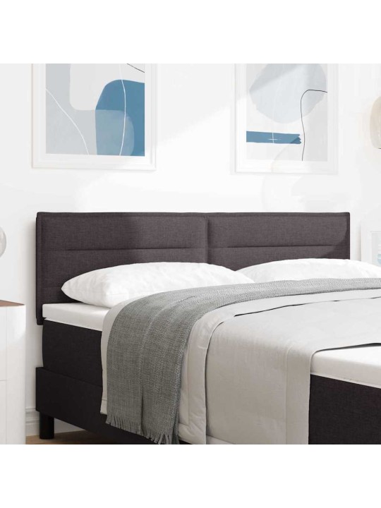 LED tuledega voodipeats tumepruun 144 cm kangas