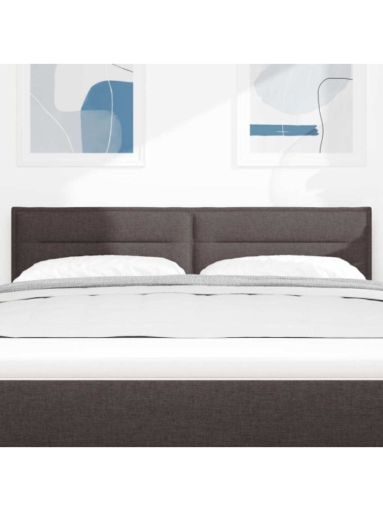 LED tuledega voodipeats tumepruun 144 cm kangas