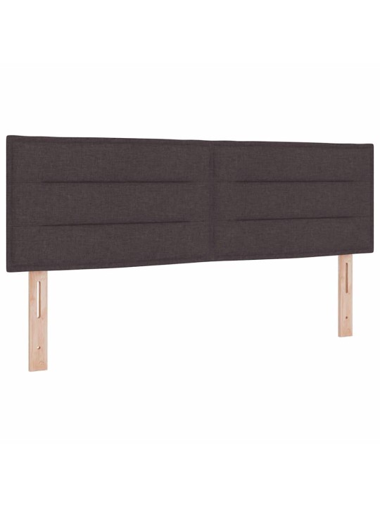 LED tuledega voodipeats tumepruun 144 cm kangas