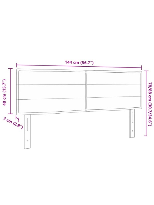LED tuledega voodipeats tumepruun 144 cm kangas