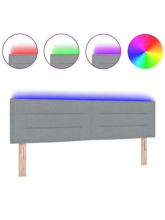 LED tuledega voodipeats helehall 160 cm kangas