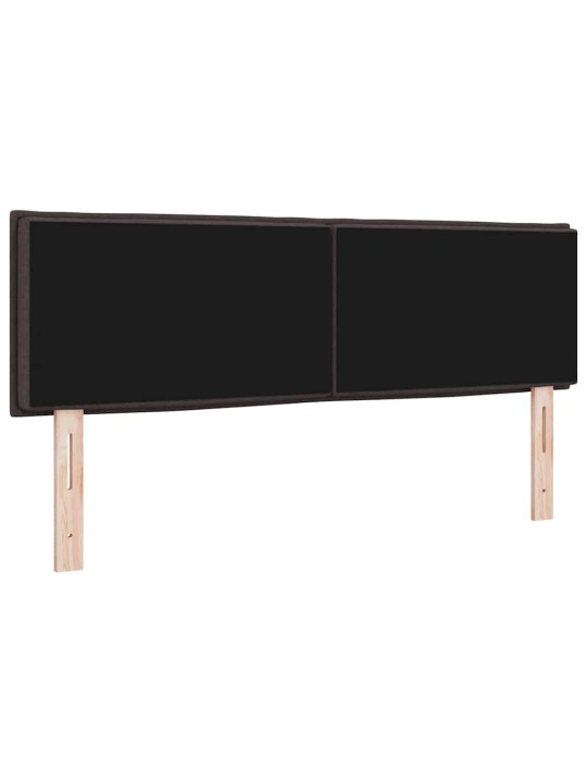 LED tuledega voodipeats tumepruun 160 cm kangas