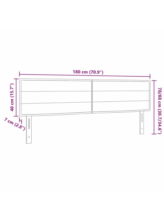 LED tuledega voodipeats tumepruun 180 cm kangas