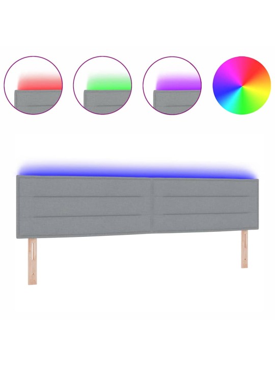 LED tuledega voodipeats helehall 200 cm kangas