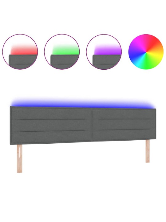 LED tuledega voodipeats tumehall 200 cm kangas