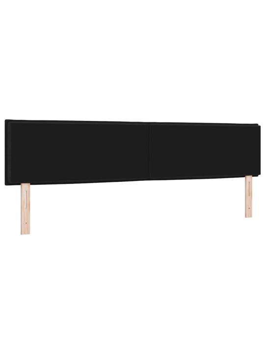LED tuledega voodipeats must 200 cm kangas