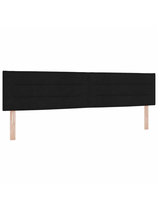 LED tuledega voodipeats must 200 cm kangas