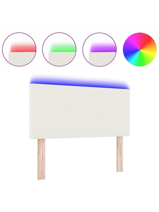 LED tuledega voodipeats kreemjas 80 cm kangas