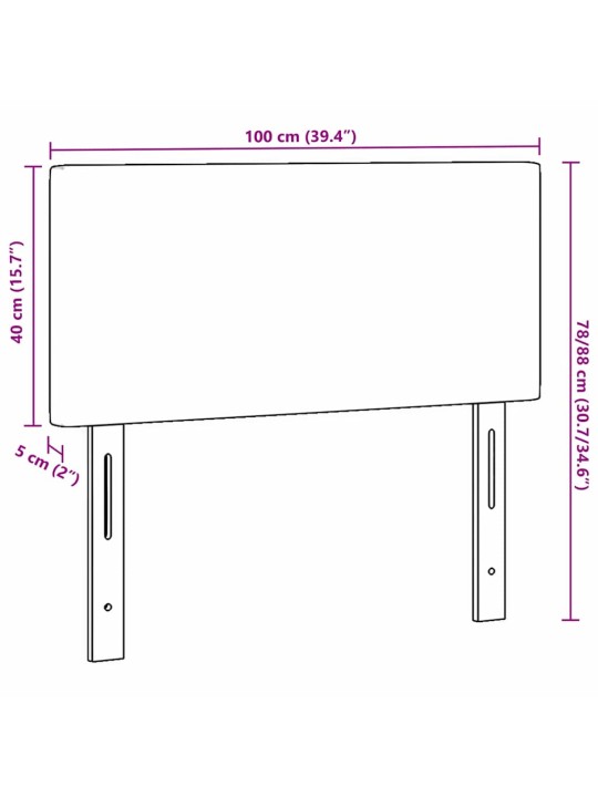 LED tuledega voodipeats hall roheline 100 cm kangas