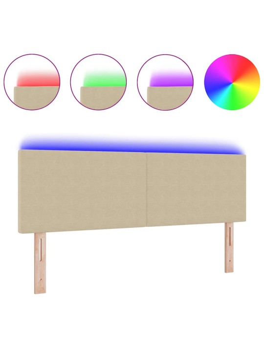 LED tuledega voodipeats hall roheline 144 cm kangas