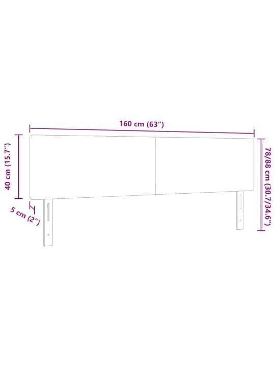 LED tuledega voodipeats helehall 160 cm kangas