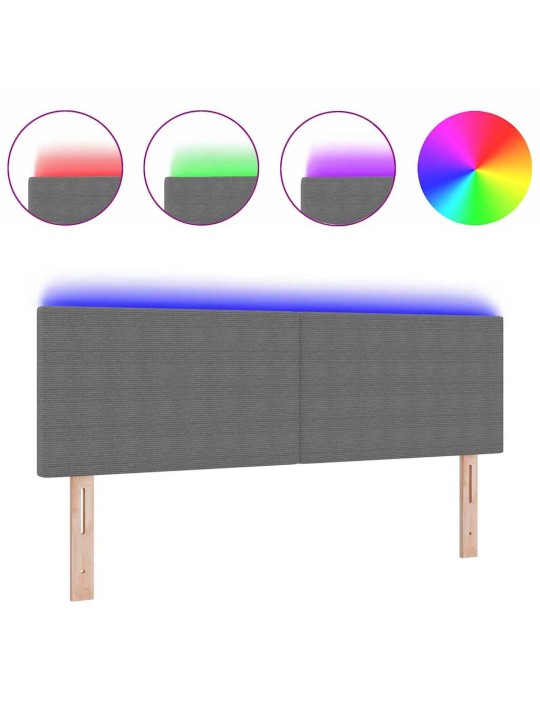LED tuledega voodipeats helehall 160 cm kangas