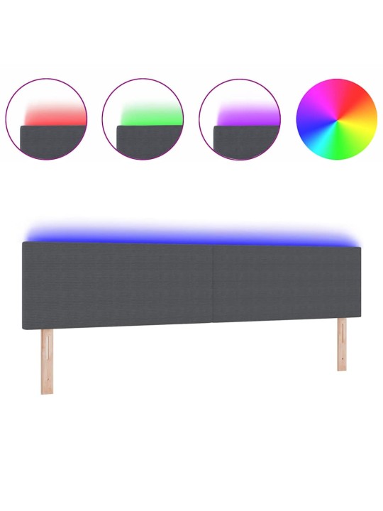 LED tuledega voodipeats tumehall 200 cm kangas