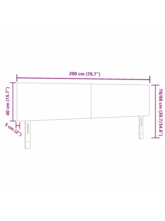 LED tuledega voodipeats hall roheline 200 cm kangas