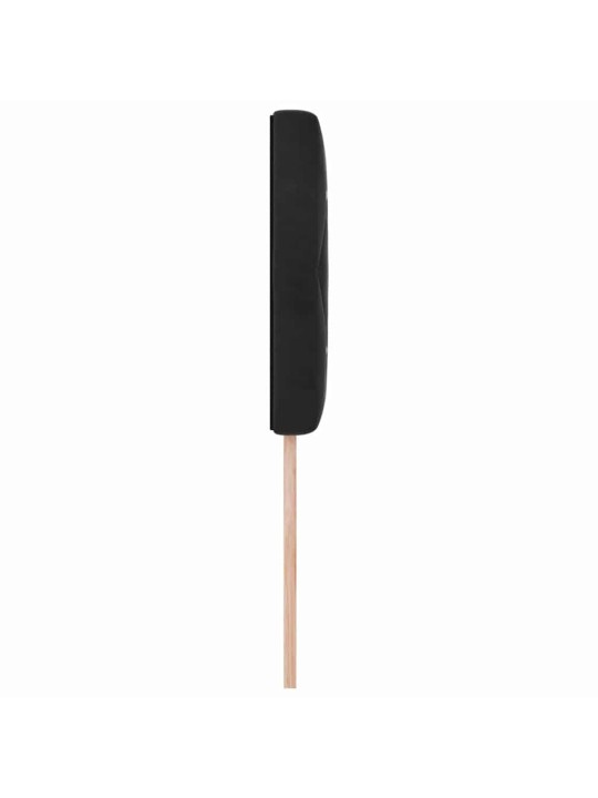 Led peatoed led -ribatuledega argyle peaga must 90 cm samet