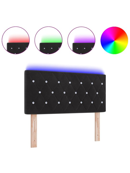 Led peatoed led -ribatuledega argyle peaga must 90 cm samet
