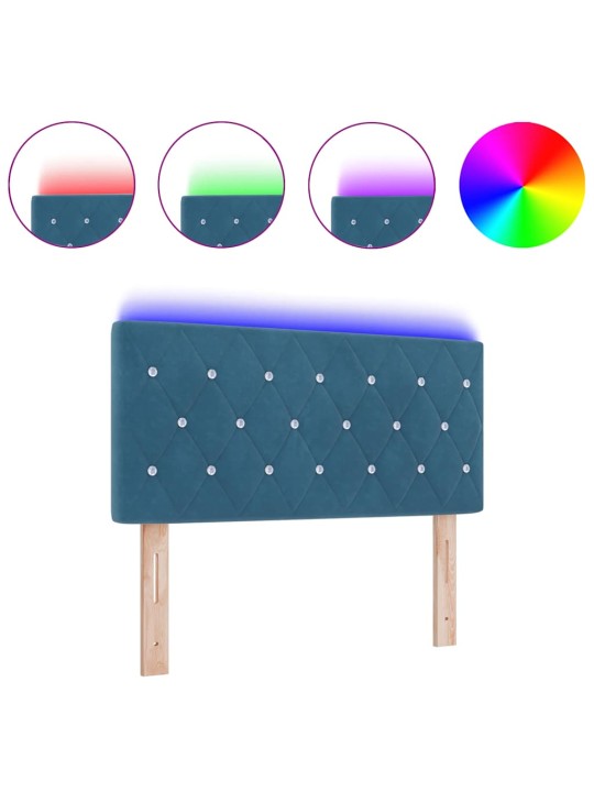 Led peatoed led -ribatuledega argyle tumesinine 100 cm samet