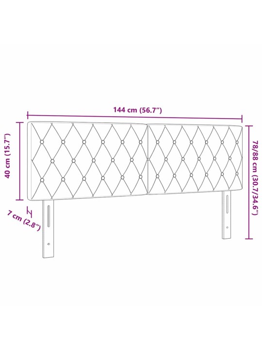 Led peatoed led -ribatuledega argyle helehall 144 cm samet