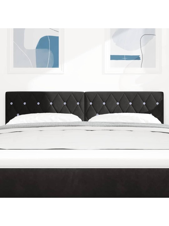 Led peatoed led -ribatuledega argyle peaga must 144 cm samet