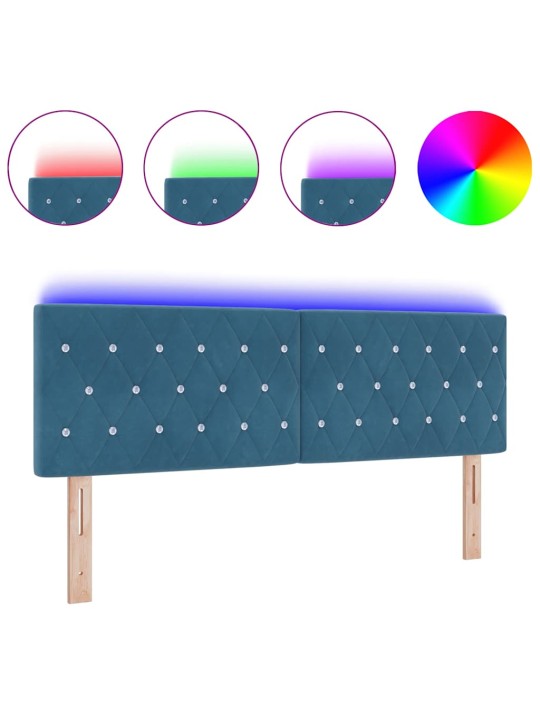 Led peatoed led -ribatuledega argyle tumesinine 144 cm samet