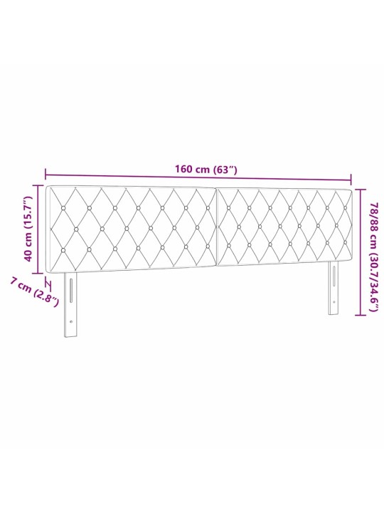 Led peatoed led -ribatuledega argyle peaga helehall 80 cm samet