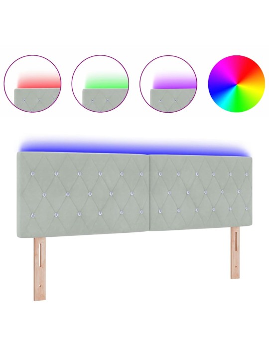 Led peatoed led -ribatuledega argyle peaga helehall 80 cm samet