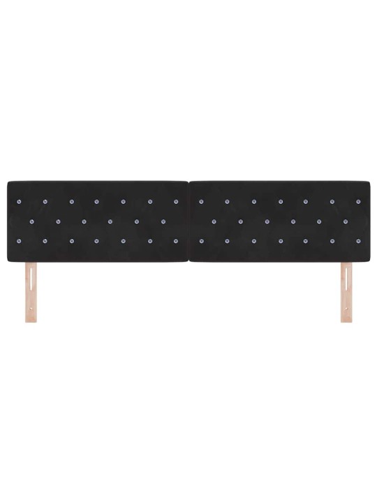 Led peatoed led -ribatuledega argyle peaga must 90 cm samet