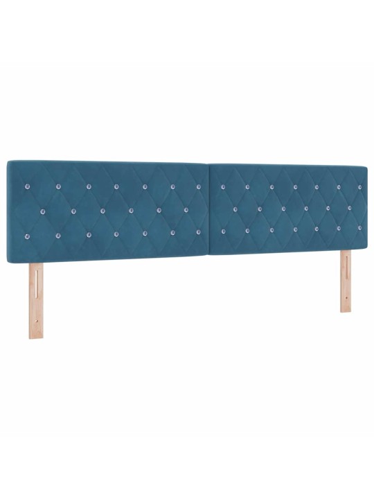 Led peatoed led -ribatuledega argyle tumesinine 90 cm samet