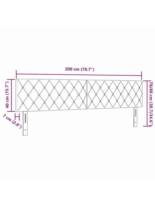 Led peatoed led -ribatuledega argyle helehall 100 cm samet