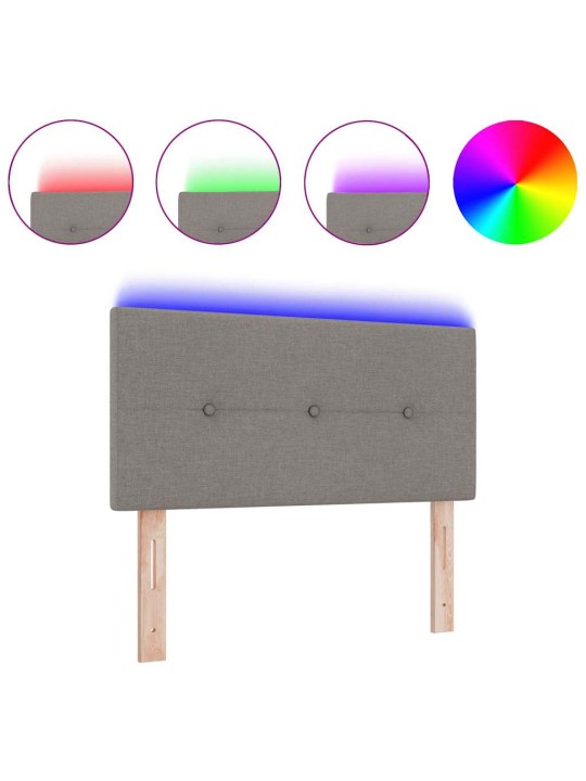 Voodipeats LED tuledega pruunikashall 80 cm kangas