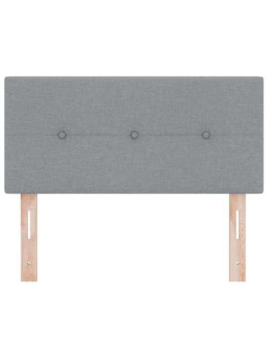 Voodipeats LED tuledega manuaalne helehall 90 cm kangas