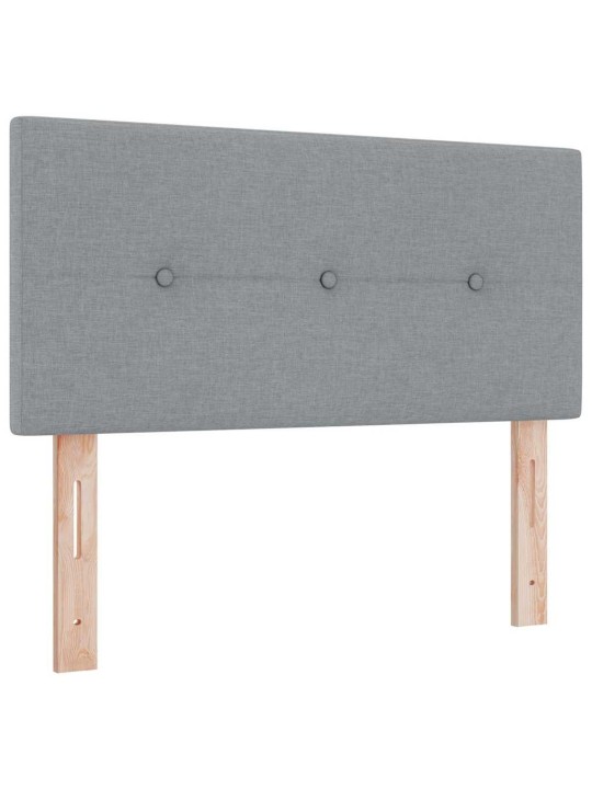Voodipeats LED tuledega manuaalne helehall 90 cm kangas