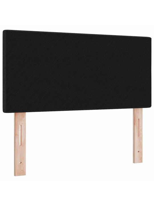 Voodipeats LED tuledega manuaalne must 90 cm kangas