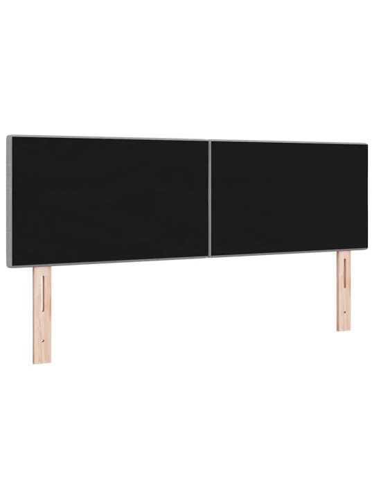 Voodipeats LED tuledega helehall 160 cm kangas