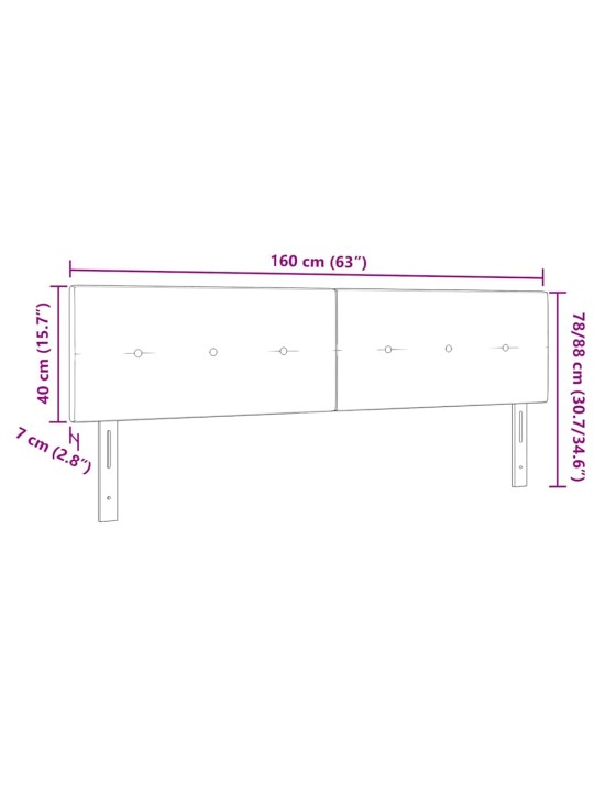 Voodipeats LED tuledega tumehall 160 cm kangas