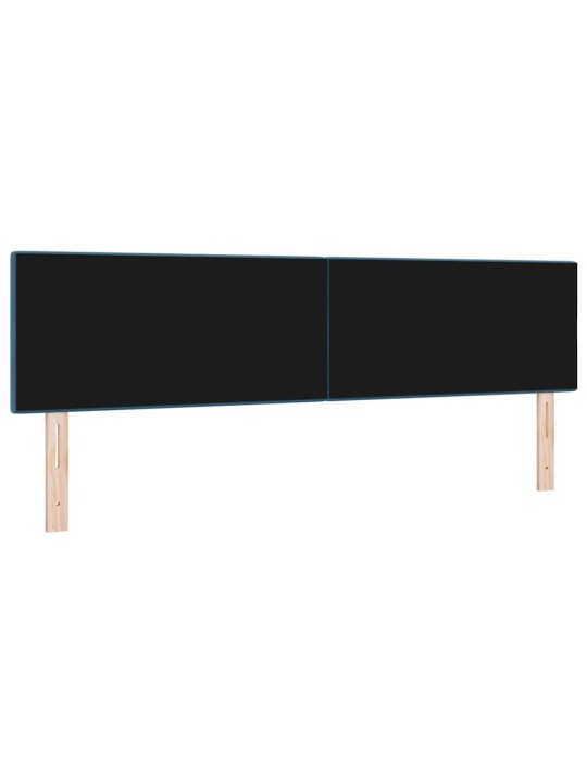 Voodipeats LED tuledega reguleeritav sinine 90 cm samet