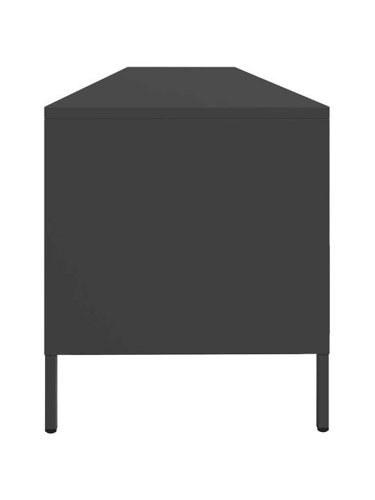 TELERIKAPP, MUST, 202X39X43,5 CM, KÜLMVALTSITUD TERAS