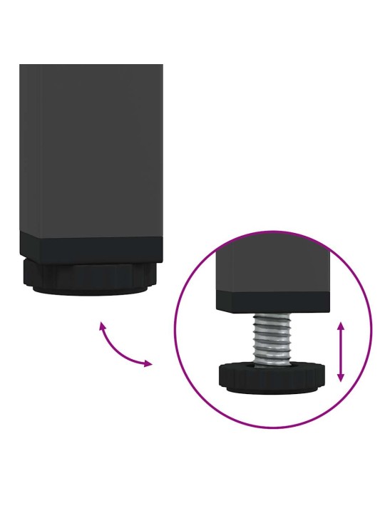 TELERIKAPP, MUST, 202X39X43,5 CM, KÜLMVALTSITUD TERAS