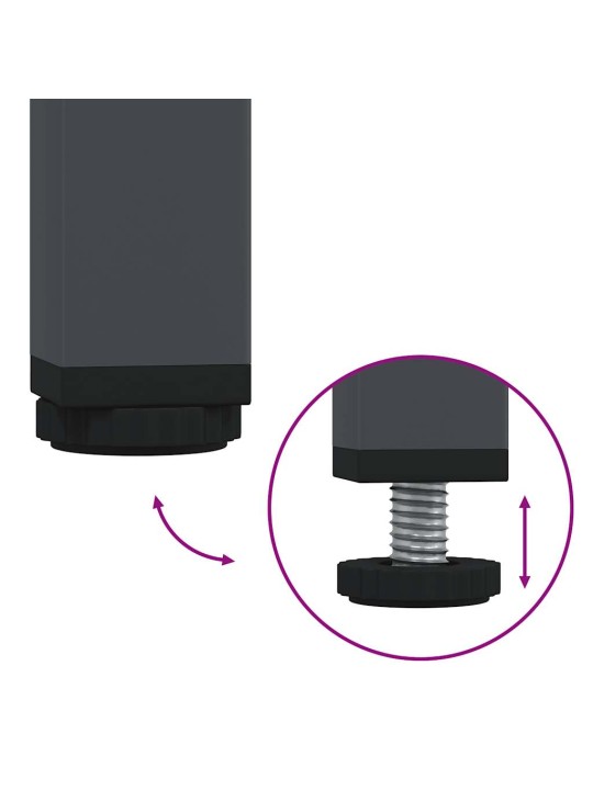 TELERIKAPP, ANTRATSIIT, 202X39X43,5 CM, KÜLMVALTSITUD TERAS