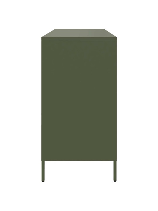 PUHVETKAPP, OLIIVIROHELINE, 135X39X73,5 CM, KÜLMVALTSITUD TERAS
