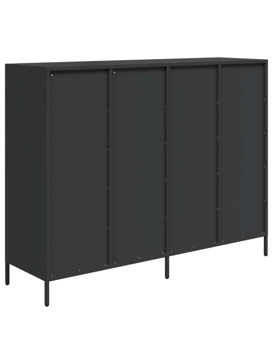 PUHVETKAPP, MUST, 135X39X103,5 CM, KÜLMVALTSITUD TERAS