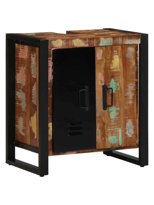 Vannitoa mööblikomplekt 2 tk pruun 55 x 35 x 60 cm taastatud puit