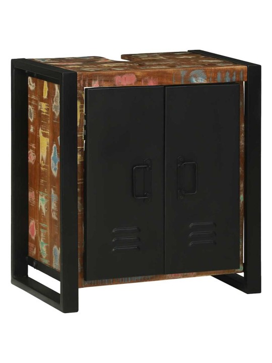 Vannitoa mööblikomplekt 2 tk pruun 55 x 35 x 60 cm taastatud puit