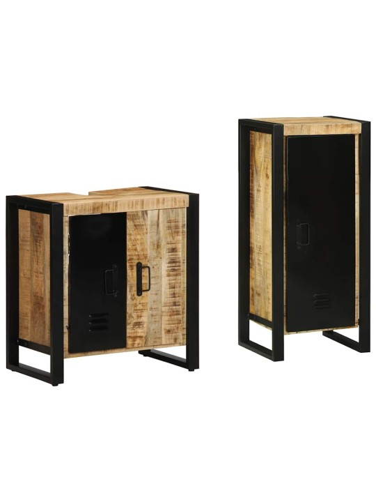 Vannitoa mööblikomplekt 2 tk pruun 40 x 35 x 90 cm tugev mango puu