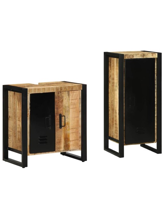 Vannitoa mööblikomplekt 2 tk pruun 40 x 35 x 90 cm tugev mango puu