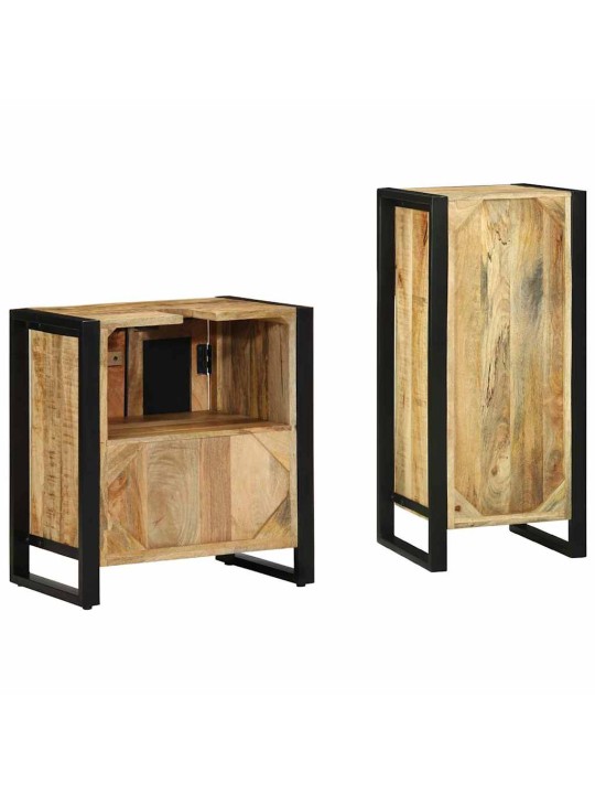 Vannitoa mööblikomplekt 2 tk pruun 40 x 35 x 90 cm tugev mango puu