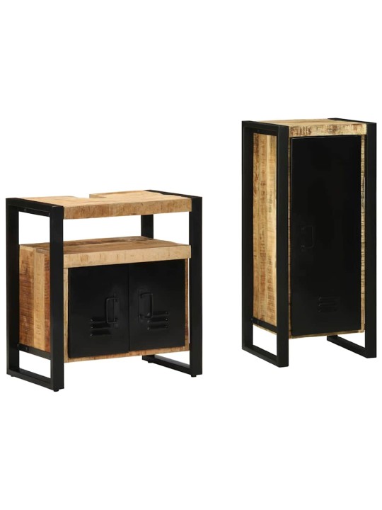 Vannitoa mööblikomplekt 2 tk pruun 40 x 35 x 90 cm tugev mango puu