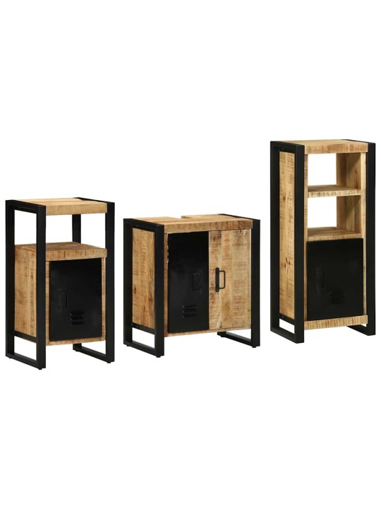 Vannitoa mööblikomplekt 3 tk pruun 55 x 35 x 60 cm tugev mango puu