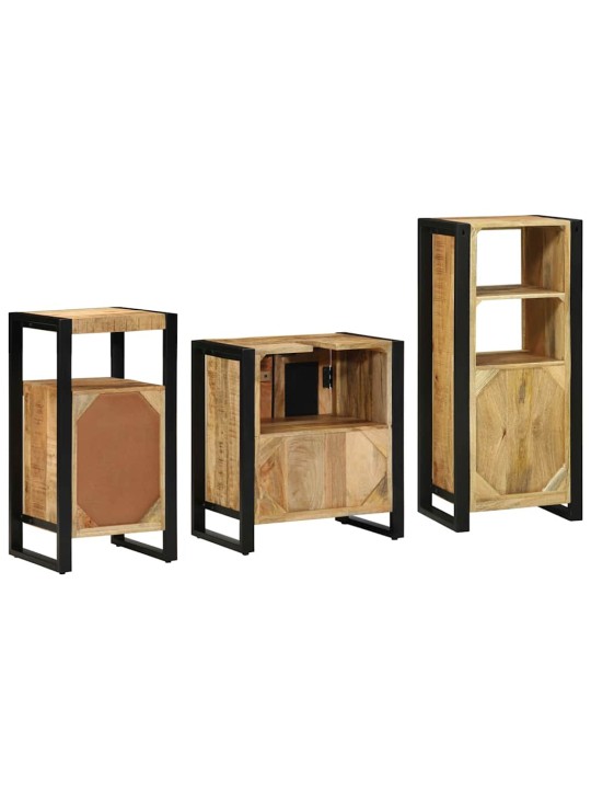 Vannitoa mööblikomplekt 3 tk pruun 55 x 35 x 60 cm tugev mango puu